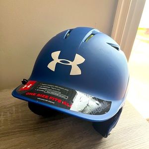 Under Armour Matte Blue Baseball Batting Helmet Size Senior 6-1/2" – 7-1/2"